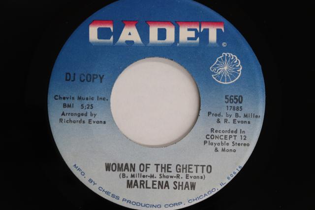 【中古】米7” Marlena Shaw Woman Of The Ghetto 5650PROMO CADET プロモ /00080