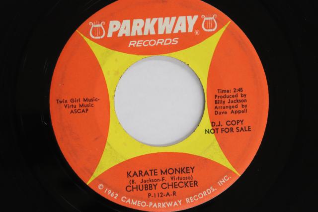 【中古】米7” Chubby Checker Karate Monkey / Her Heart P112PROMO PARKWAY プロモ /00080