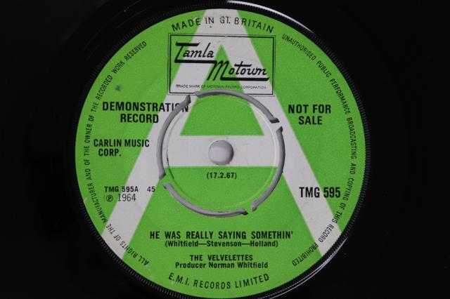 英7” Velvelettes He Was Really Saying Somethin / Needle In A Haystac TMG595PROMO 	TAMLA MOTOWN プロモ /00080 中古】英7” Velvelettes He Was Really Saying Somethin / Needle In A