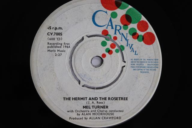 【中古】英7” Mel Turner Hermit And The Rosetree / Whats The Matter With Me CV7005 CARNIVAL /00080