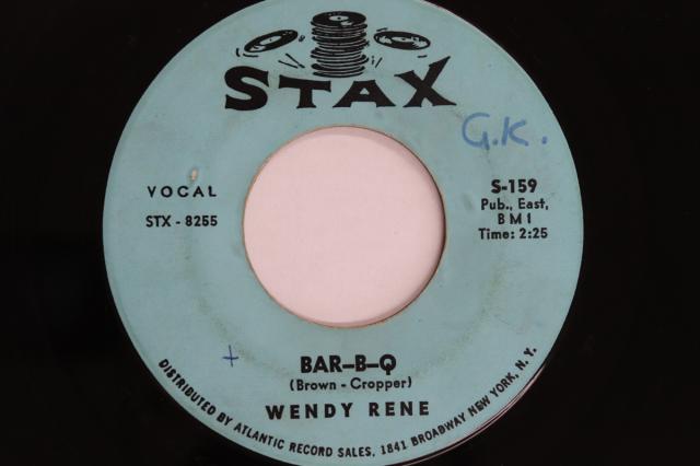 【中古】米7” Wendy Rene Bar-b-q / Young ＆ Foolish S159 STAX /00080