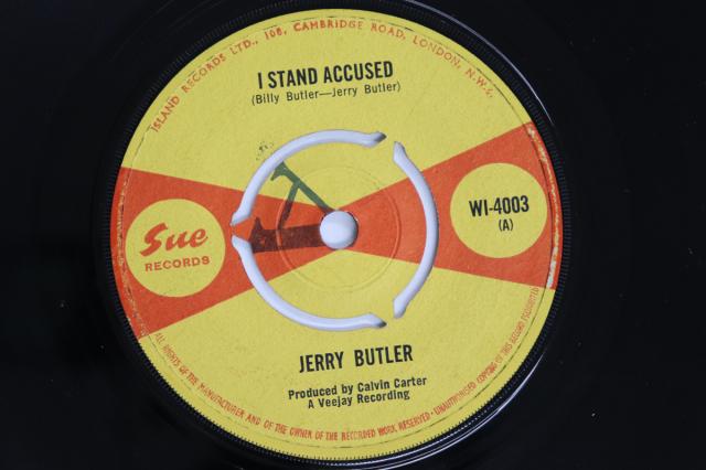 【中古】英7” Jerry Butler I Stand Accused / I Dont Want To Hear Anymore WI4003 SUE /00080