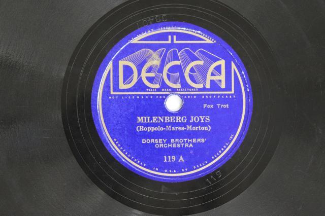 【中古】米78RPM/SP Dorsey Brothers Orchestra Milenberg Joys / St Louis Blues 119 DECCA /00500