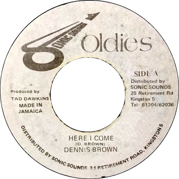 【中古】ジャマイカ7” Dennis Brown Here I Come NONE Sonic Sounds Oldies /00080