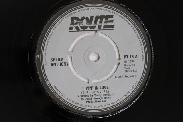 【中古】英7” Sheila Anthony Livin In Love / Woman To Woman RT13 ROUTE RECORDS /00080