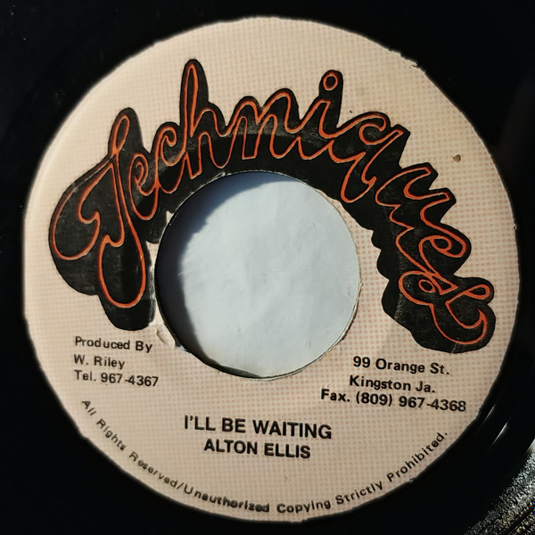 中古】ジャマイカ7” Alton Ellis / Techniques All S Ill Be Waiting