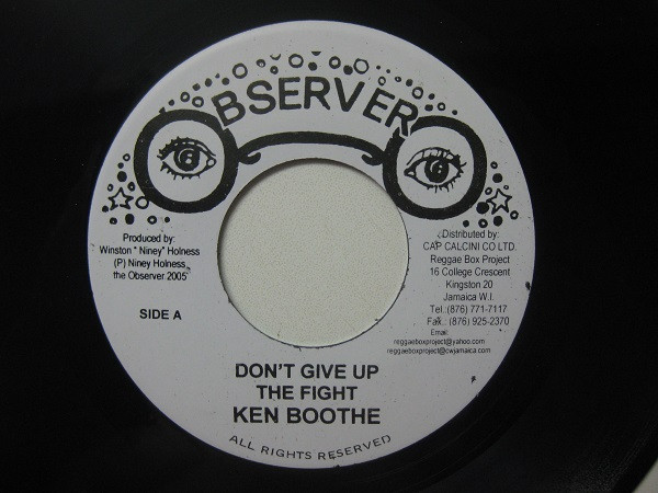 【中古】ジャマイカ7” Ken Boothe Dont Give Up The Fight NONE Observer /00080