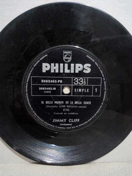 【中古】アルゼンチン7” Jimmy Cliff Wonderful World, Beautiful People = El Bello Mundo  5083483PB Philips /00080