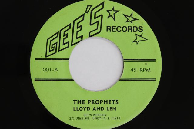 【中古】米7” Lloyd ＆ Len The Prophets / Happy Home 001 GEES RECORDS /00080