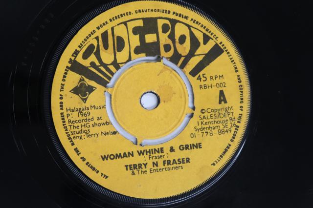 【中古】英7” Terry, Fraser, The Entertainer Woman Whine ＆ Grine / Dem City Gals RBH002 RUDE BOY /00080