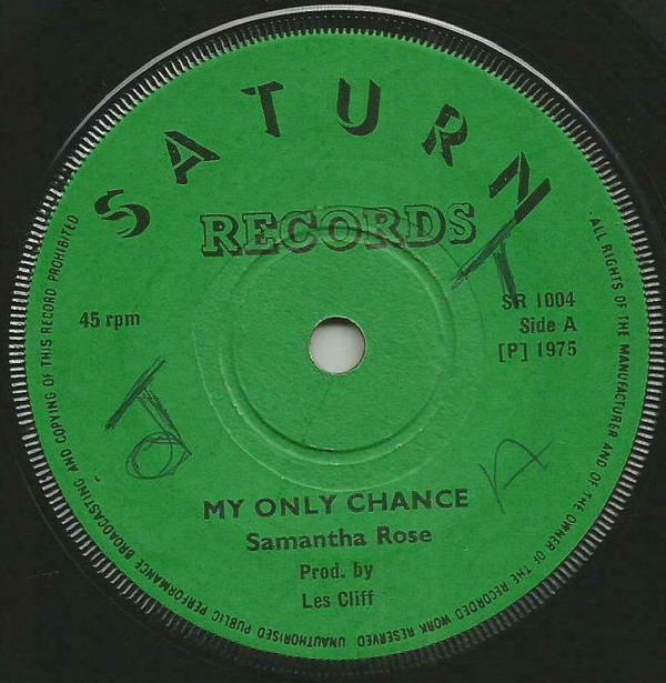 【中古】英7” Samantha Rose My Only Chance SR1004 Saturn Records /00080 4,805円