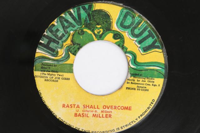 【中古】ジャマイカ7” Basil Miller / Mighty Two Rasta Shall Overcome / Dont You Weep NONE HEAVY DUTY /00080
