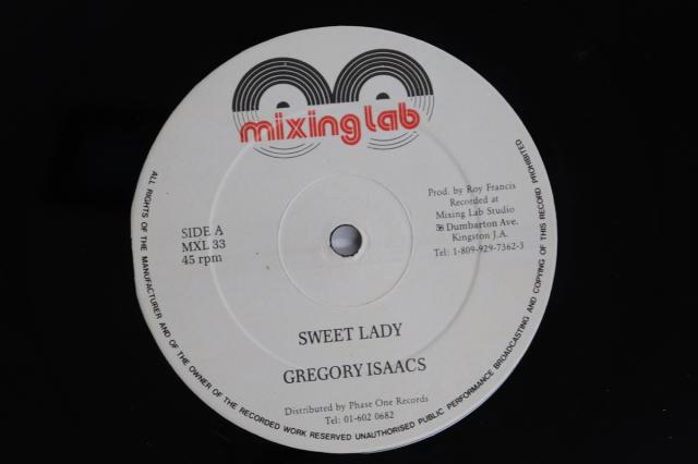 【中古】英12” Gregory Isaacs Sweet Lady / I Do MXL33 Mixing Lab /00250
