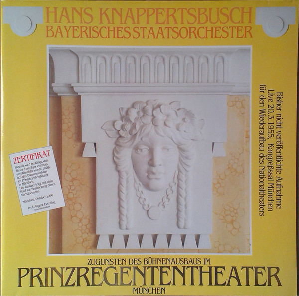 【中古】LP Hans Knappertsbusch Bayerisch Zugunsten Des Buhnenausbaus Im Prinzregententheater 9031729111 TELDEC
