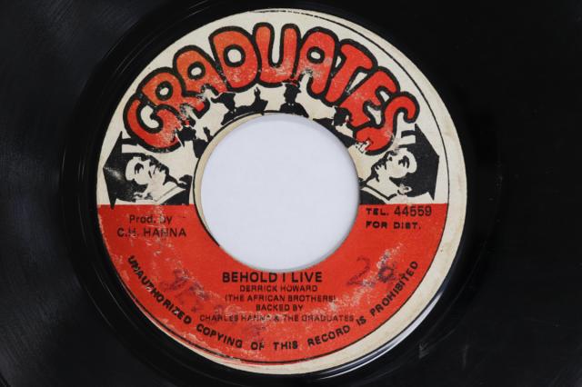 【中古】7” Derrick Howard Behold I Live / Version NONE GRADUATES /00080