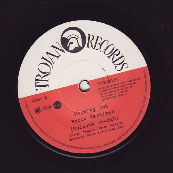 【中古】7” Boris Gardiner Melting Pot (Coldcut Re-rub) / Melting Pot TJGSE029 TROJAN RECORDS /00080