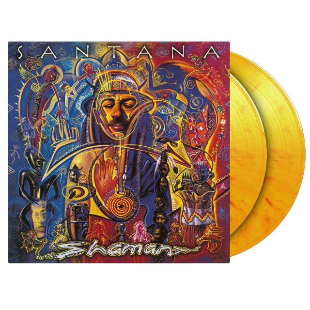 【新品】2discs LP Santana Shaman [MOV Yellow, Red ＆ Orange Marbled Vinyl] MOVLP3599Y Music On Vinyl 未開封 /00520