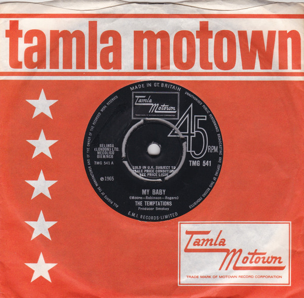 中古】7” Temptations My Baby TMG541 Tamla Motown /00080 【公式通販】