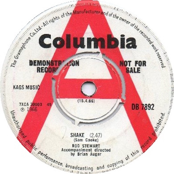 【中古】7” Rod Stewart Shake / I Just Got Some DB7892PROMO Columbia プロモ /00080 39,182円