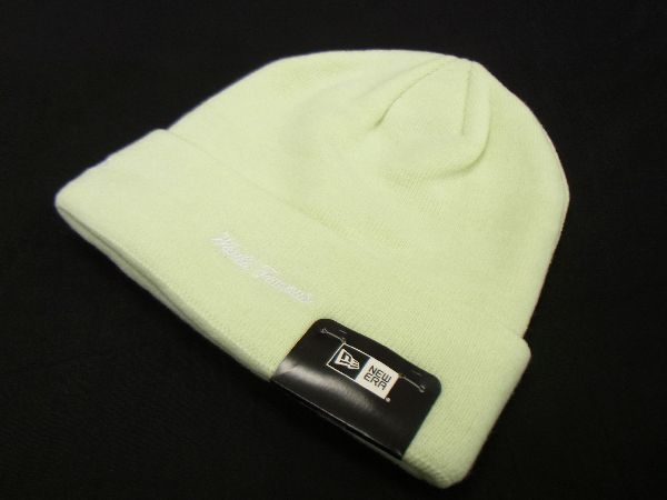 ■新品■未使用■ Supreme シュプリーム ニューエラコラボ ボックスロゴ アクリル100％ ビーニー ニット帽 帽子 グリーン系 AH5303_1