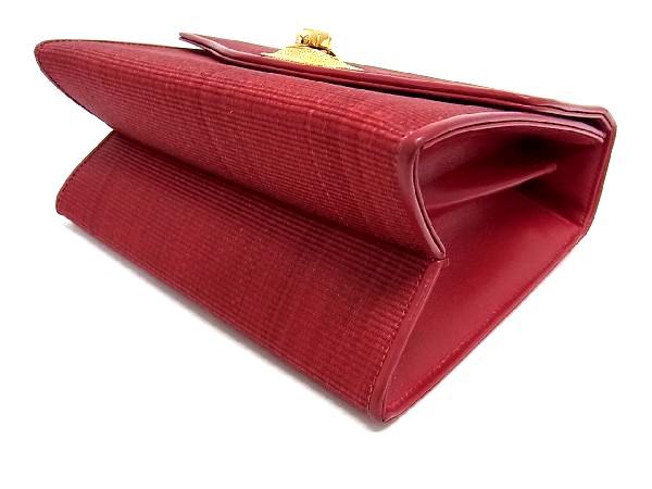 ■極上■本物■極美品■ COMTESSE コンテス ホースヘア×レザー ミラー付き 2WAY ショルダー ハンドバッグ レディース レッド系 AN9993_5