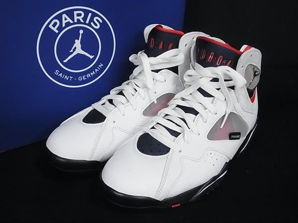 ■新品■未使用■ NIKE ナイキ×パリサンジェルマン AIR JORDAN7 RETRO PSG レザー スニーカー サイズ 26.5cm 靴 ホワイト系 AS3679