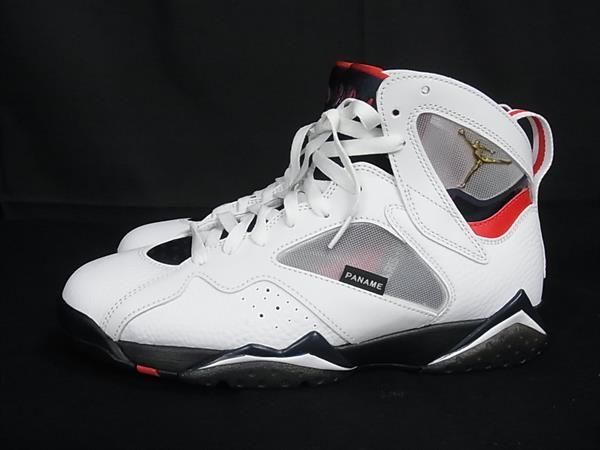 ■新品■未使用■ NIKE ナイキ×パリサンジェルマン AIR JORDAN7 RETRO PSG レザー スニーカー サイズ 26.5cm 靴 ホワイト系 AS3679