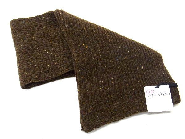 ■新品■未使用■ RED VALENTINO レッドヴァレンティノ ウール100％ マフラー 防寒具 レディース カーキ系 AS6672