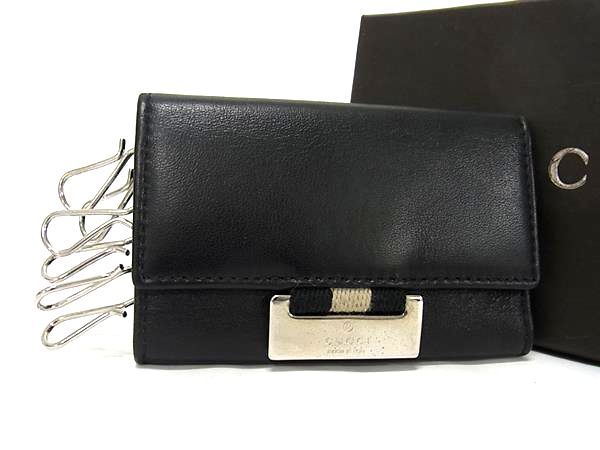 □新品同様□ GUCCI グッチ 033 0394 レザー 6連 キーケース 鍵入れ
