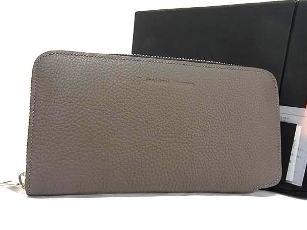 ■新品■未使用■ MAISON TAKUYA メゾンタクヤ レザー ラウンドファスナー 長財布 ウォレット レディース グレー系 AS6723