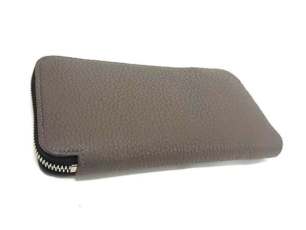 ■新品■未使用■ MAISON TAKUYA メゾンタクヤ レザー ラウンドファスナー 長財布 ウォレット レディース グレー系 AS6723_1