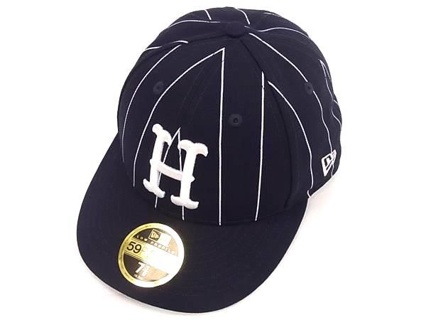 ■新品同様■ HUF ハフ ニューエラコラボ ポリエステル100％ ベースボールキャップ 帽子 サイズ 7 3/8(58.7cm) ダークネイビー系 AS7464