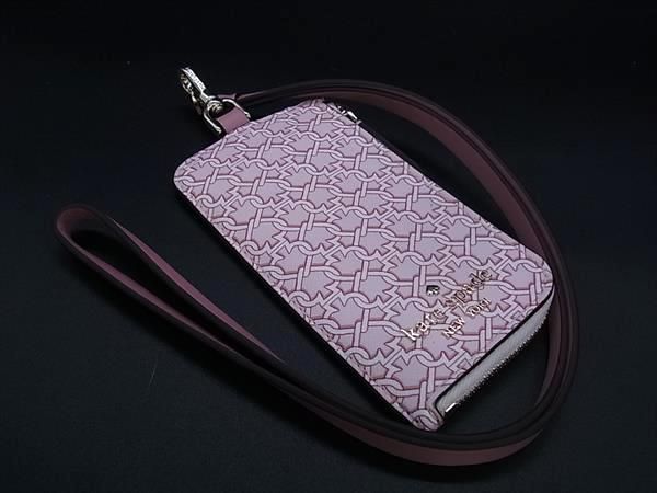 ■新品■未使用■ kate spade ケイトスペード WLRU6291 PVC フラグメントケース ケース カード入れ 小銭入れ ピンク系 AS9605