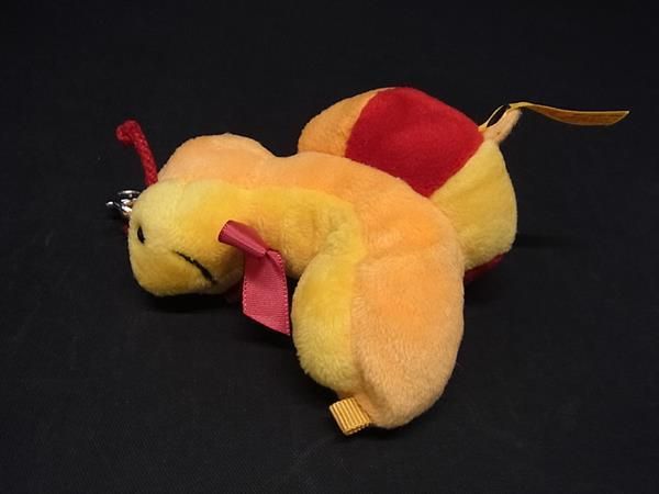 ■新品■未使用■ Steiff シュタイフ 112430 スラッグ リボン キーホルダー チャーム レディース イエロー系×レッド系 AT3341
