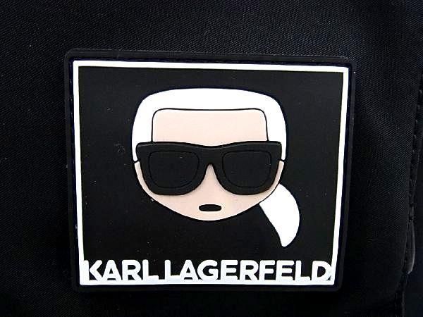 ■新品■未使用■ KARL LAGERFELD カールラガーフェルド ナイロン×レザー リュックサック バックパック デイパック ブラック系 AT4738_8