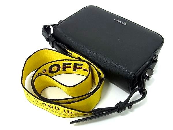 □新品同様□ Off-White オフホワイト レザー クロスボディ