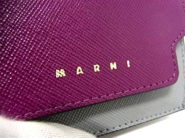 □新品□未使用□ MARNI マルニ レザー コンパクト 三つ折り 財布