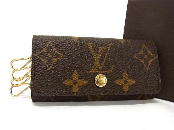 ■新品同様■ LOUIS VUITTON ルイヴィトン M69517 モノグラム ミュルティクレ4 4連 キーケース 鍵入れ レディース ブラウン系 AU7750 28,960円