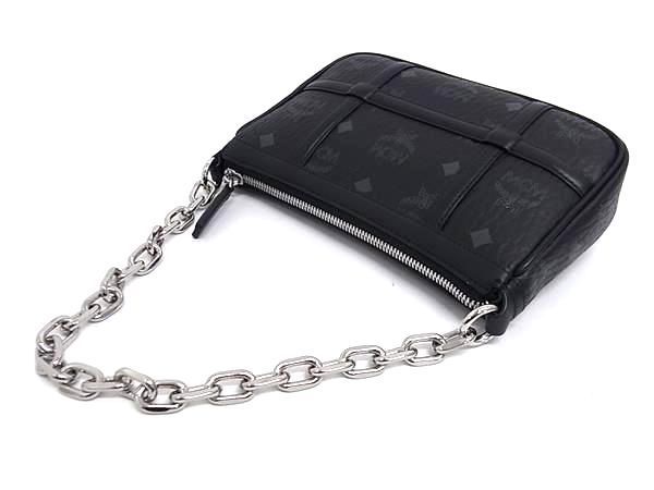 ■新品■未使用■ MCM エムシーエム モノグラム ヴィセトス柄 レザー 2WAY クロスボディ ハンドバッグ ショルダー ブラック系 AV0963_4