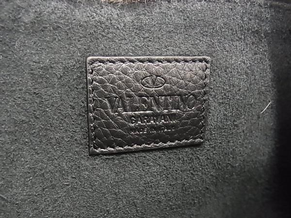 ■新品同様■ VALENTINO GARAVANI ヴァレンティノ ガラヴァーニ ロックスタッズ レザー クラッチバッグ マルチケース ブラック系 AV5027_6