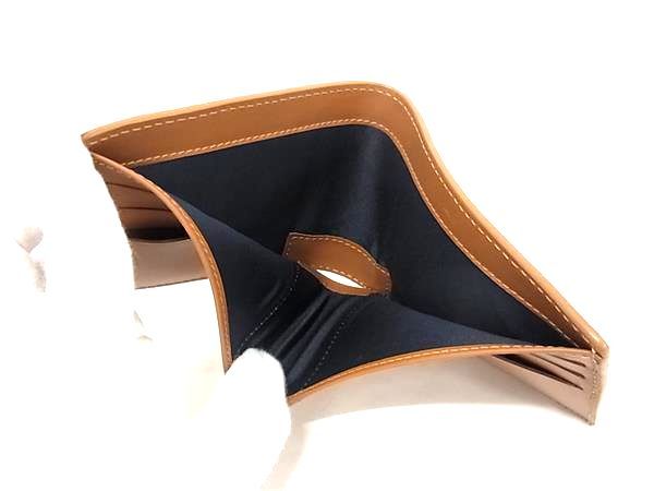 ■新品同様■ S.T.Dupont エス･テー･デュポン レザー パンチング 二つ折り 財布 ウォレット 札入れ メンズ ブラウン系 AV8982