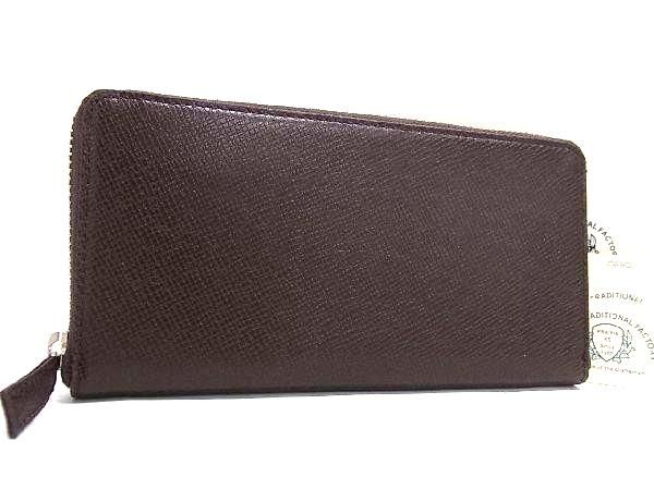 ■新品■未使用■ PRAIRIE TRADITIONAL FACTORY プレリー レザー ラウンドファスナー 長財布 小銭入れ ウォレット ブラウン系 AW5322