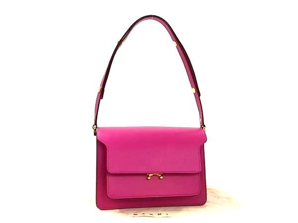 マルニ　トランク　ショルダーバッグ　2way ハンドバッグ　ミディアム レア色【超美品・使用感少ない】MARNI マルニ TRUNK トランク