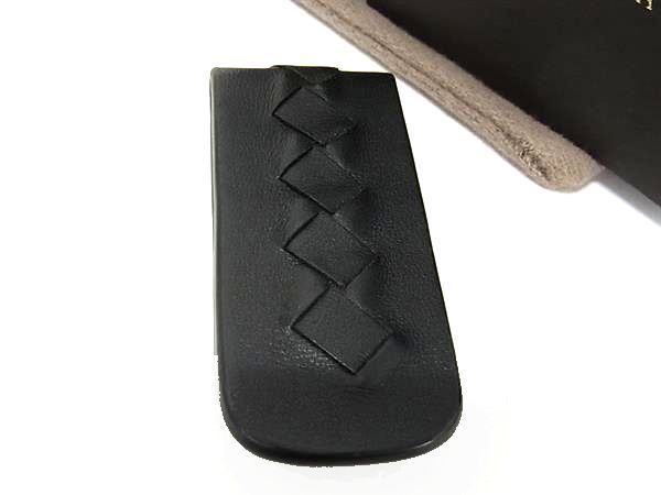Bottega Veneta イントレチャート マネークリップ レザー ブラック