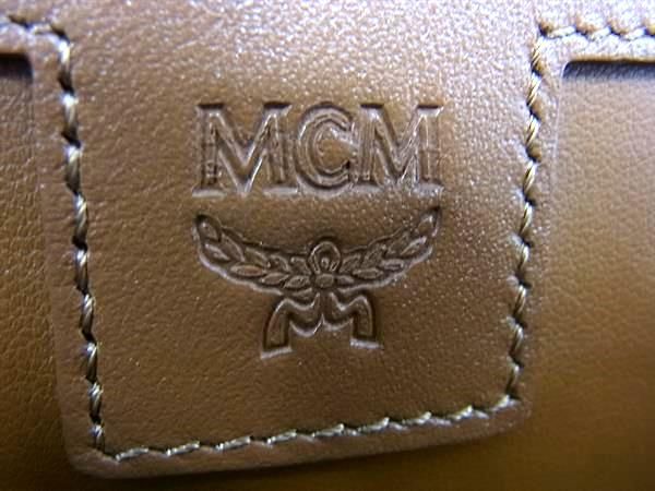 ■極美品■ MCM エムシーエム モノグラム ヴィセトス柄 レザー スタッズ リュックサック バックパック ブラック系 AX3419_7