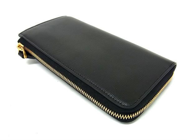 ■新品同様■ VALENTINO GARAVANI ヴァレンティノ ガラヴァーニ レザー L字ファスナー 長財布 ウォレット ブラック系 AX3765_1