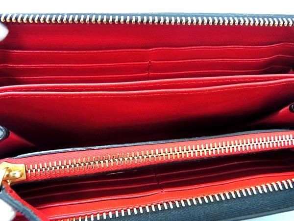 ■新品同様■ VALENTINO GARAVANI ヴァレンティノ ガラヴァーニ レザー L字ファスナー 長財布 ウォレット ブラック系 AX3765_2