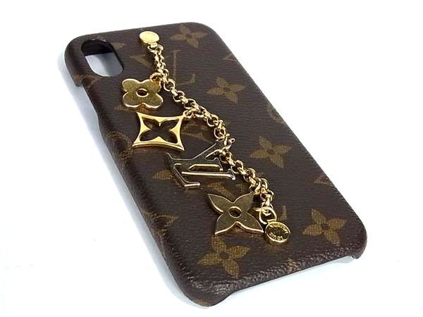 ■美品■ LOUIS VUITTON ルイヴィトン M63899 モノグラム バンパー iPhoneX/XS対応 アイフォンケース スマホケース ブラウン系 AY3276