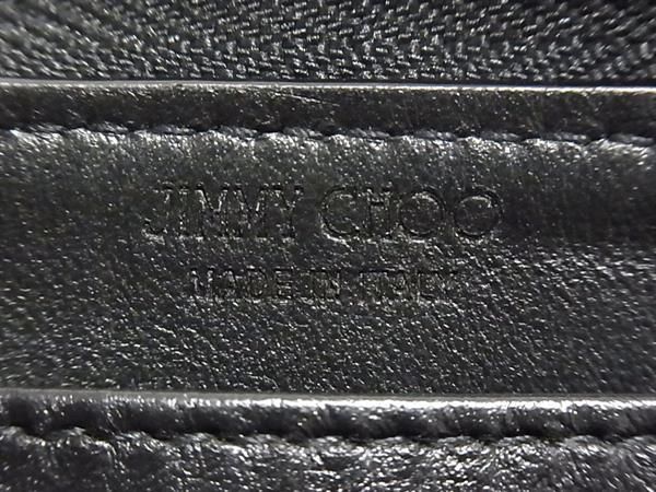 ■新品■未使用■ JIMMY CHOO ジミーチュウ カーナビー レザー ラウンドファスナー 長財布 ウォレット ブラック系 AY8437_4