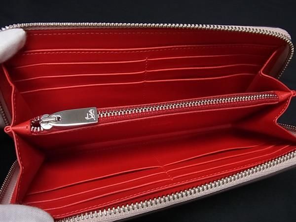 ✨️美品✨️ クリスチャンルブタン スタッズ ラウンドジップ 長財布